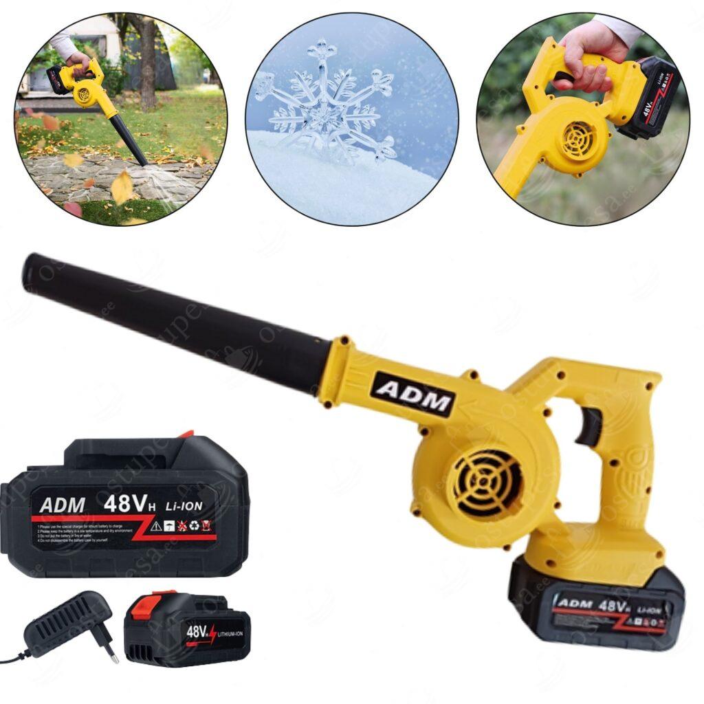 Juhtmevaba akutoitel lehe- ja lumepuhur