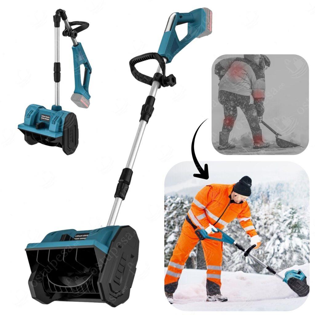 Akutoitel lumelabidas kahe akuga