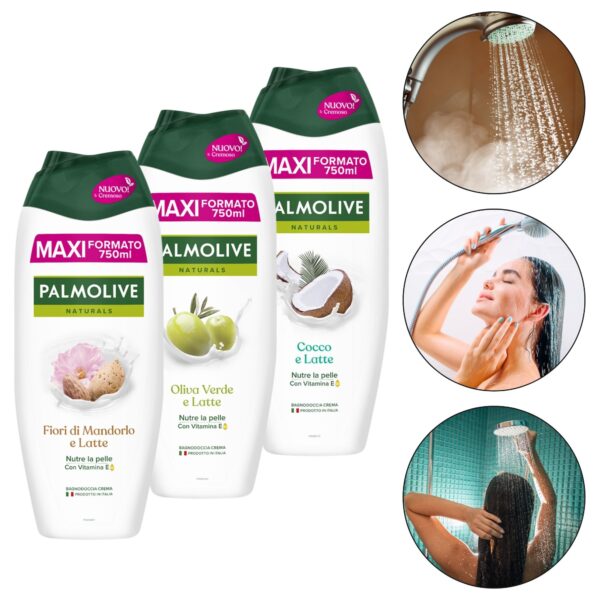 Dušigeel Palmolive, 750 ml, 3 erinevat komplektis