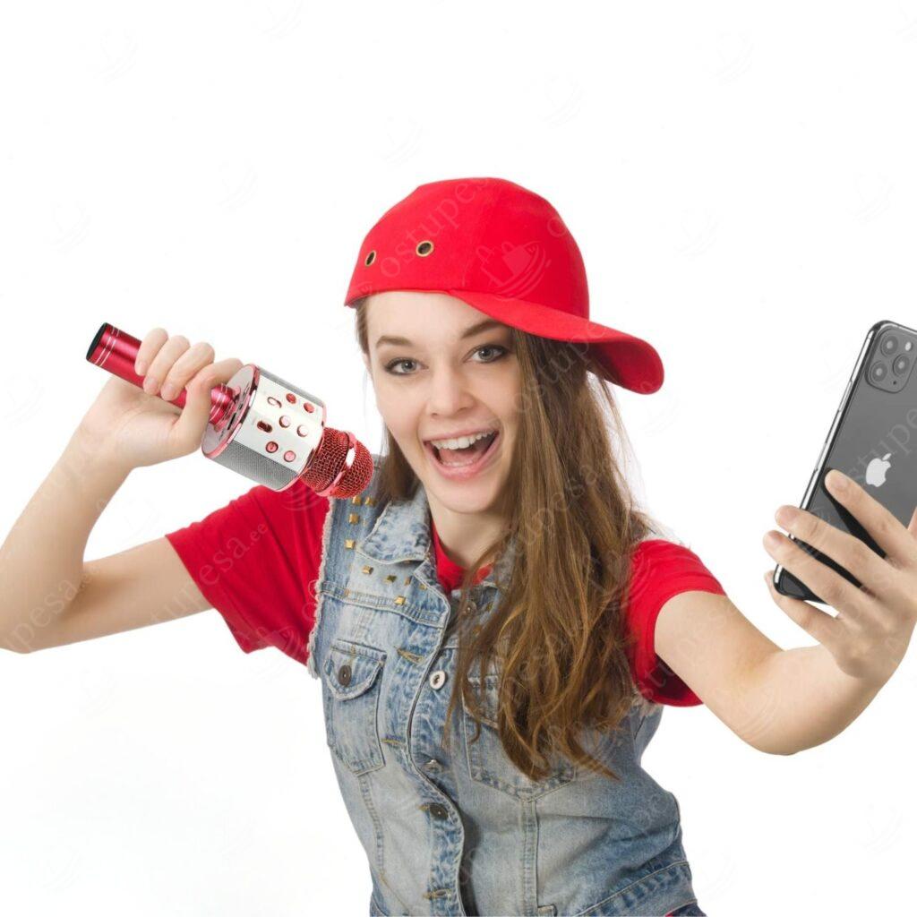 Juhtmevaba kõlariga mikrofon lastele