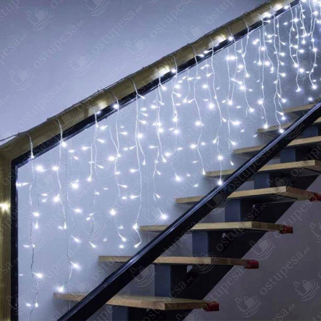 LED valguskardin 300 LED külm valge, 10 m