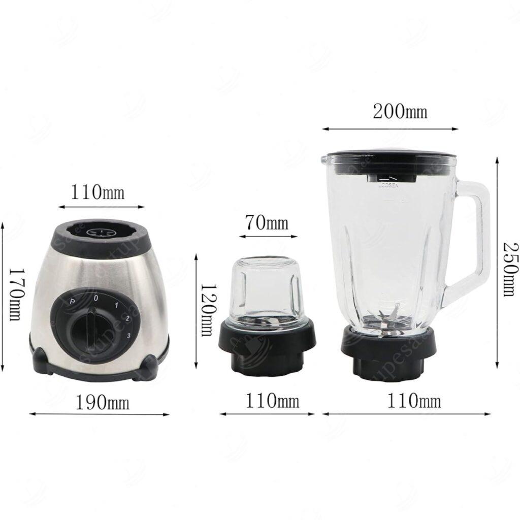 Klaaskannuga blender, 2200 W, 1.5 L