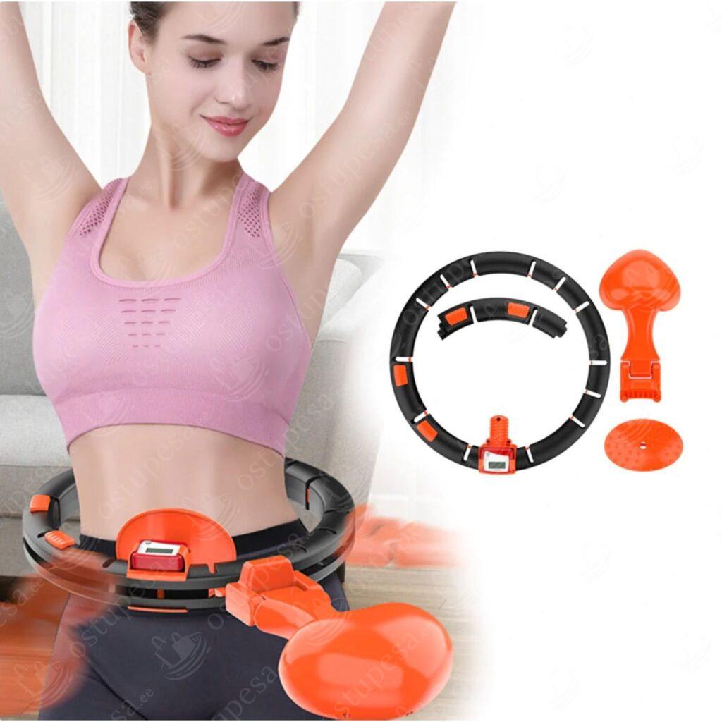 Masseeriv hularõngas koos raskusega, LCD ekraan loenduriga