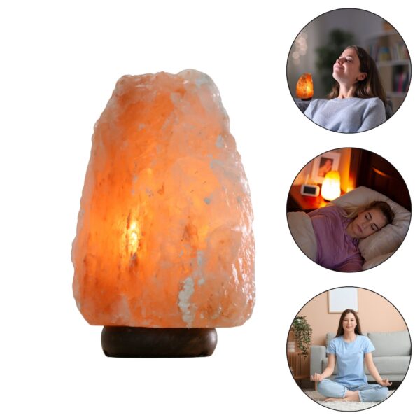 Soolalamp puidust alusel, 2–3 kg