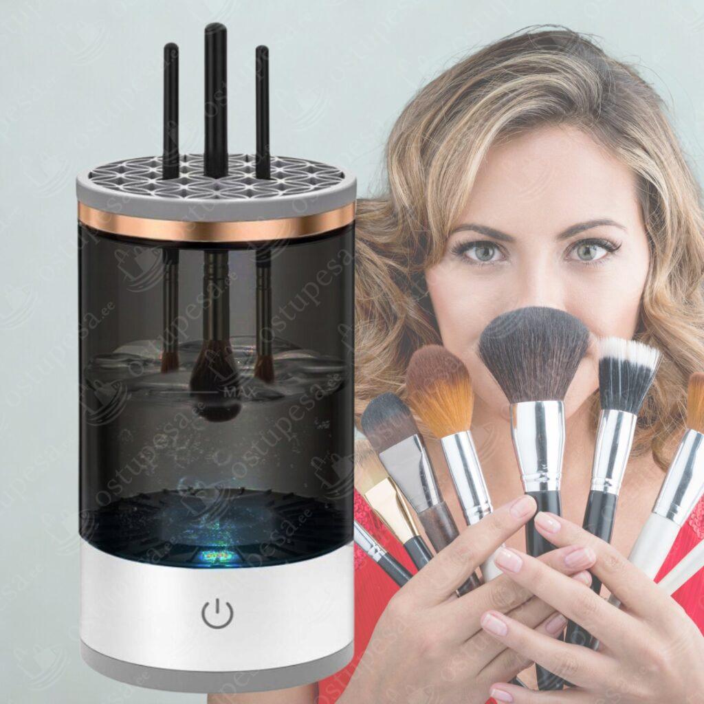 Automaatne meigipintslite puhastusseade, USB-laetav