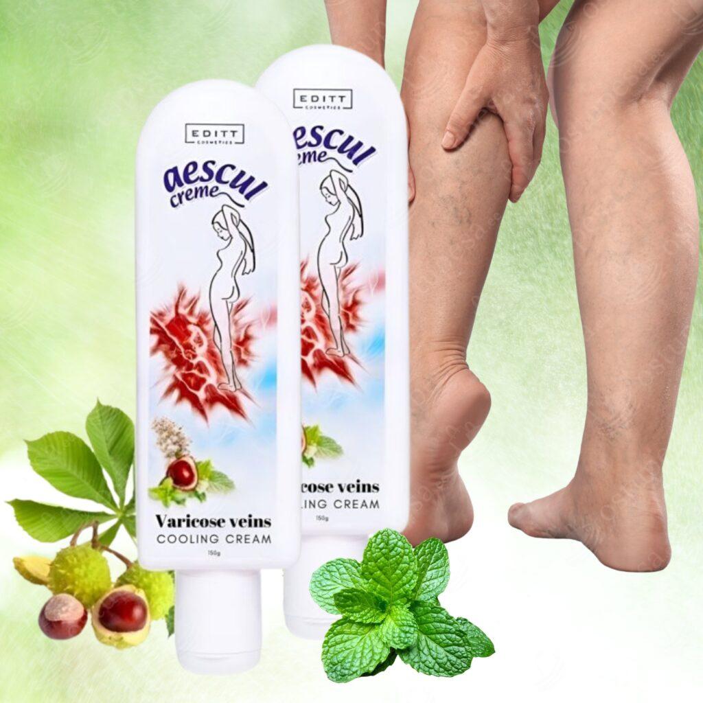 Jahutav kreem veenilaienditele, 150 ml, Editt Cosmetics, 2 tk komplektis