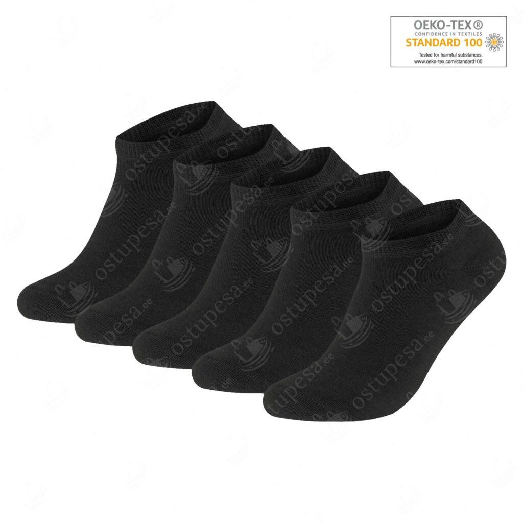 Madalad sokid, 5 paari pakis, 3 erinevat pakki komplektis