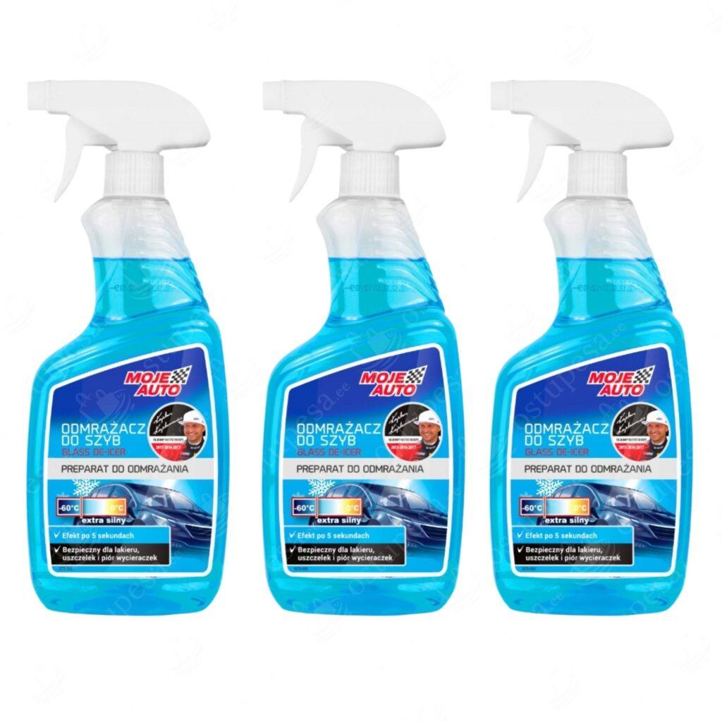 Jääsulataja autoklaasidele, 650 ml, Moje Auto, 3 tk komplektis