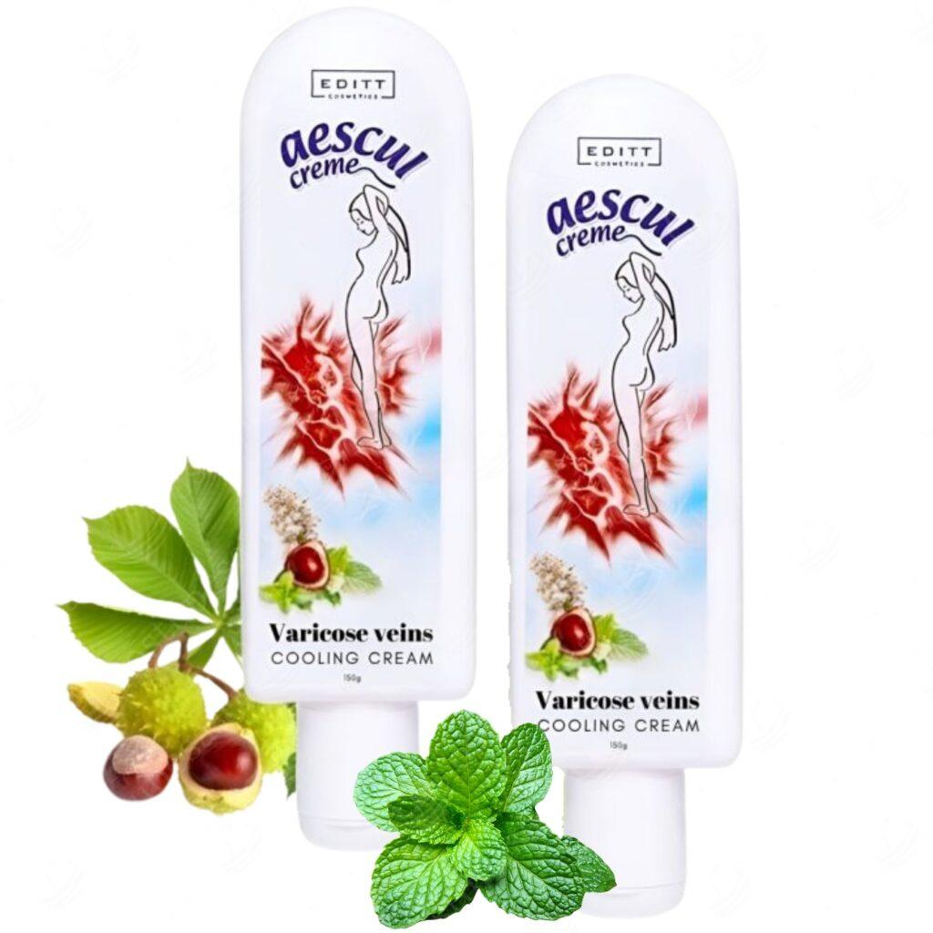 Jahutav kreem veenilaienditele, 150 ml, Editt Cosmetics, 2 tk komplektis