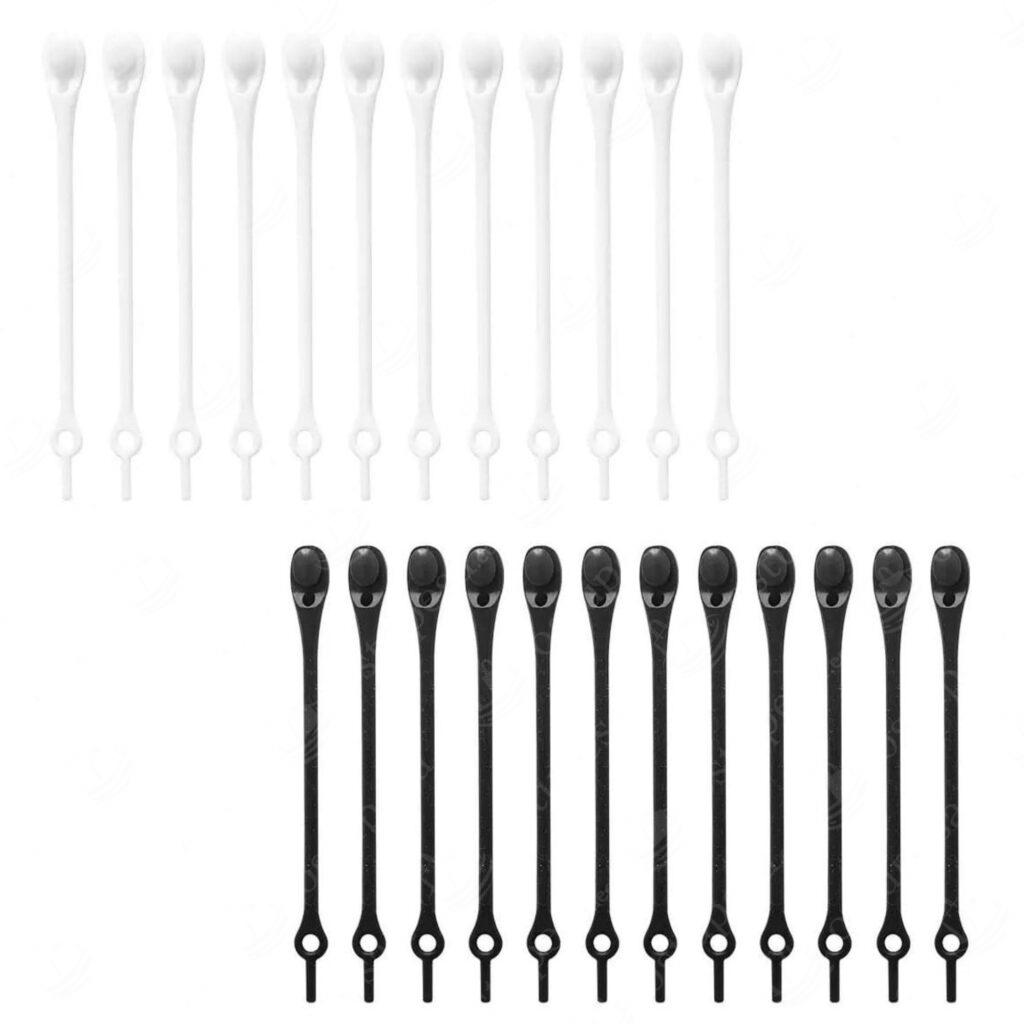 Kingapaelad, elastsed, 12 valget ja 12 musta komplektis