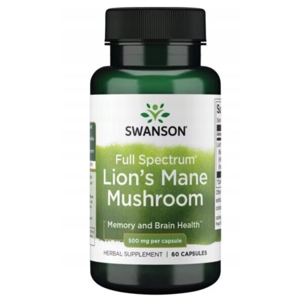 Toidulisand lõvilakk, 60 kapslit purgis, Swanson