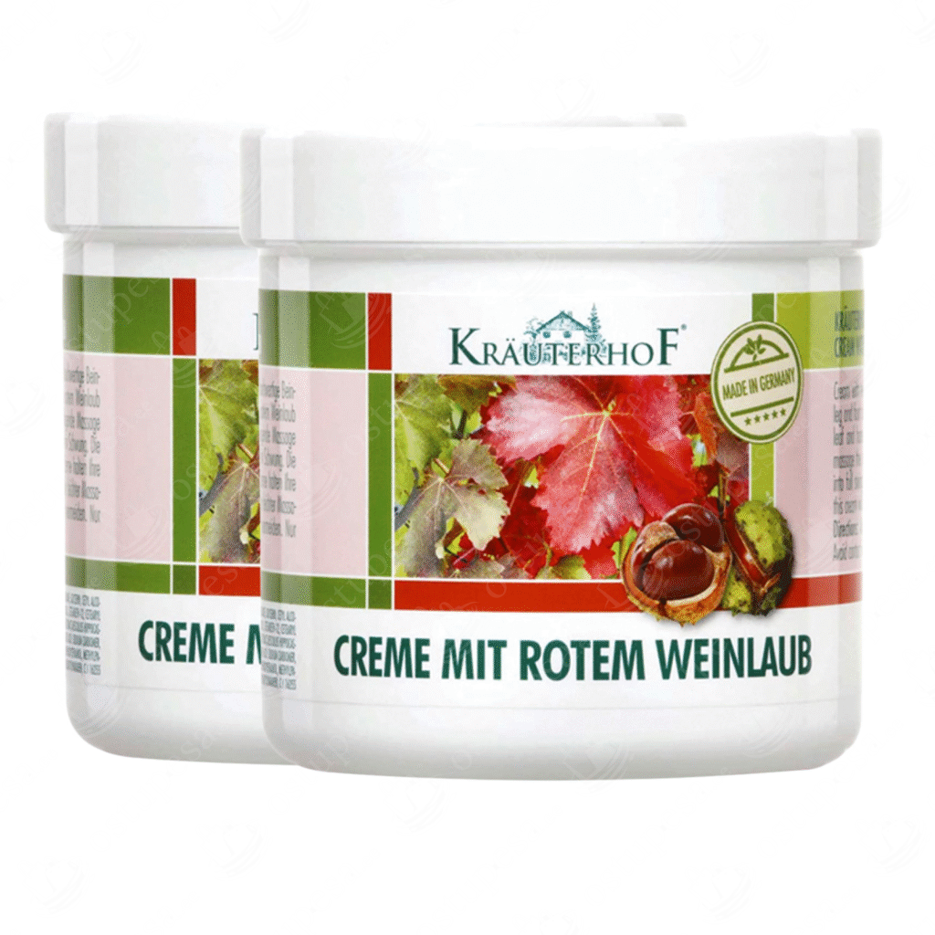 Punase viinapuu ja hobukastani kreem jalgadele, 250 ml, Kräuterhof, 2 tk komplektis