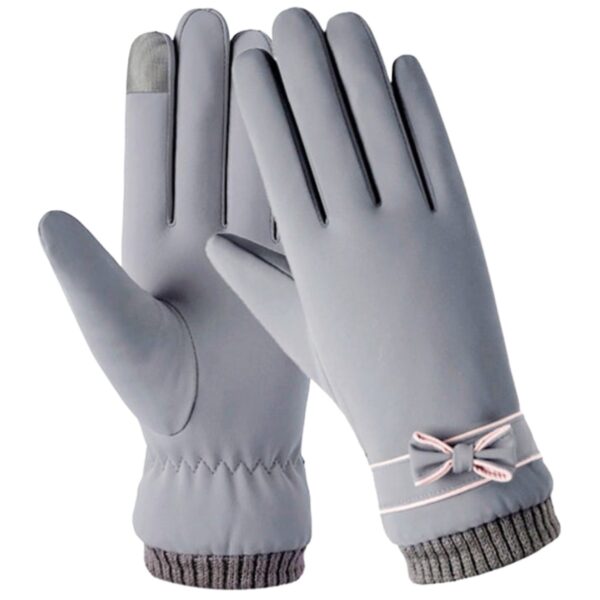 Naiste kindad, puutetundliku sõrmeosaga, lipsukaunistusega