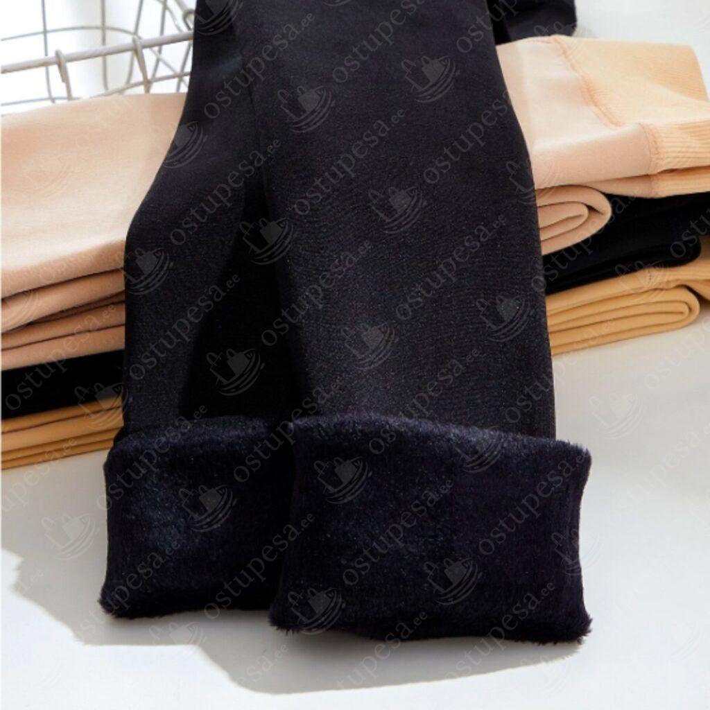 Naiste retuusid, karvase voodriga, kanna alt kinnitatavad