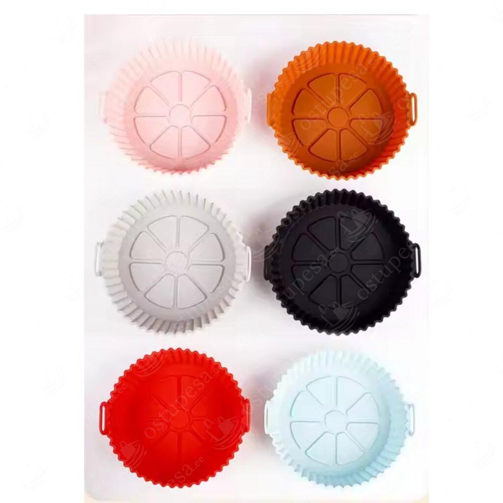 Silikoonist kuumaõhufritüüri vormid, ümmargused, d 20 cm, 2 tk komplektis