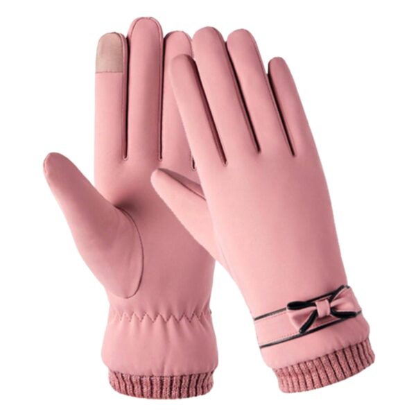 Naiste kindad, puutetundliku sõrmeosaga, lipsukaunistusega