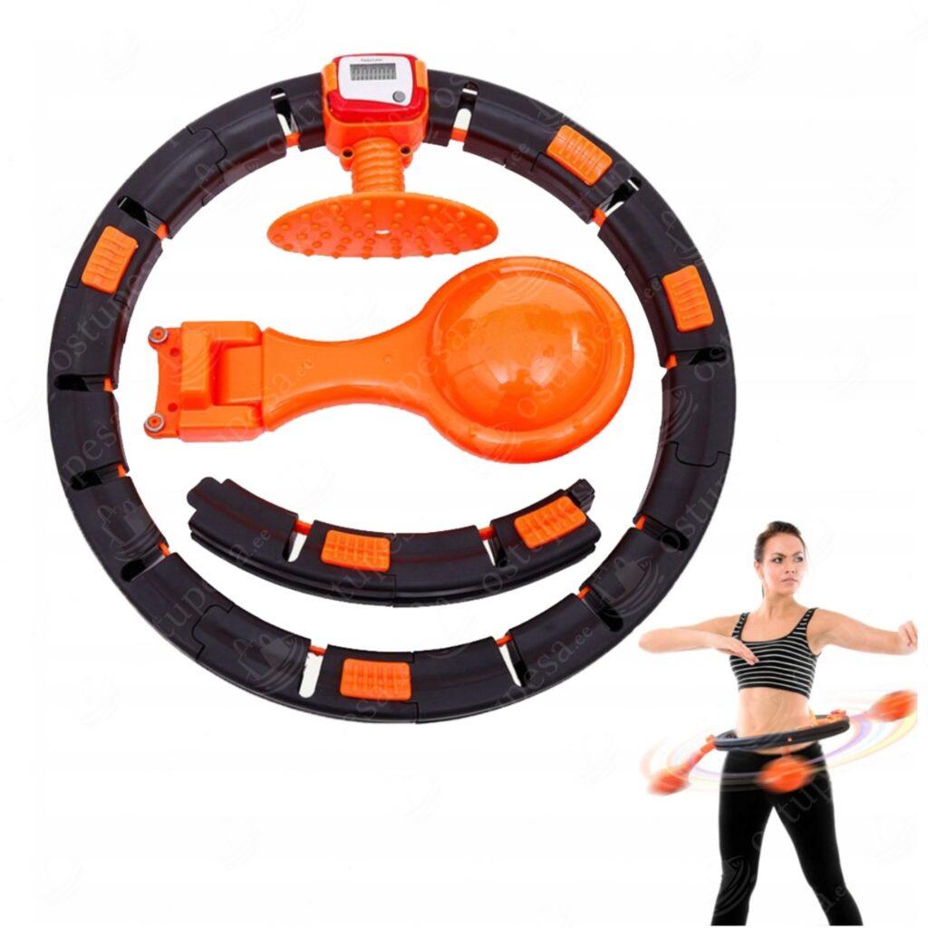 Masseeriv hularõngas koos raskusega, LCD ekraan loenduriga