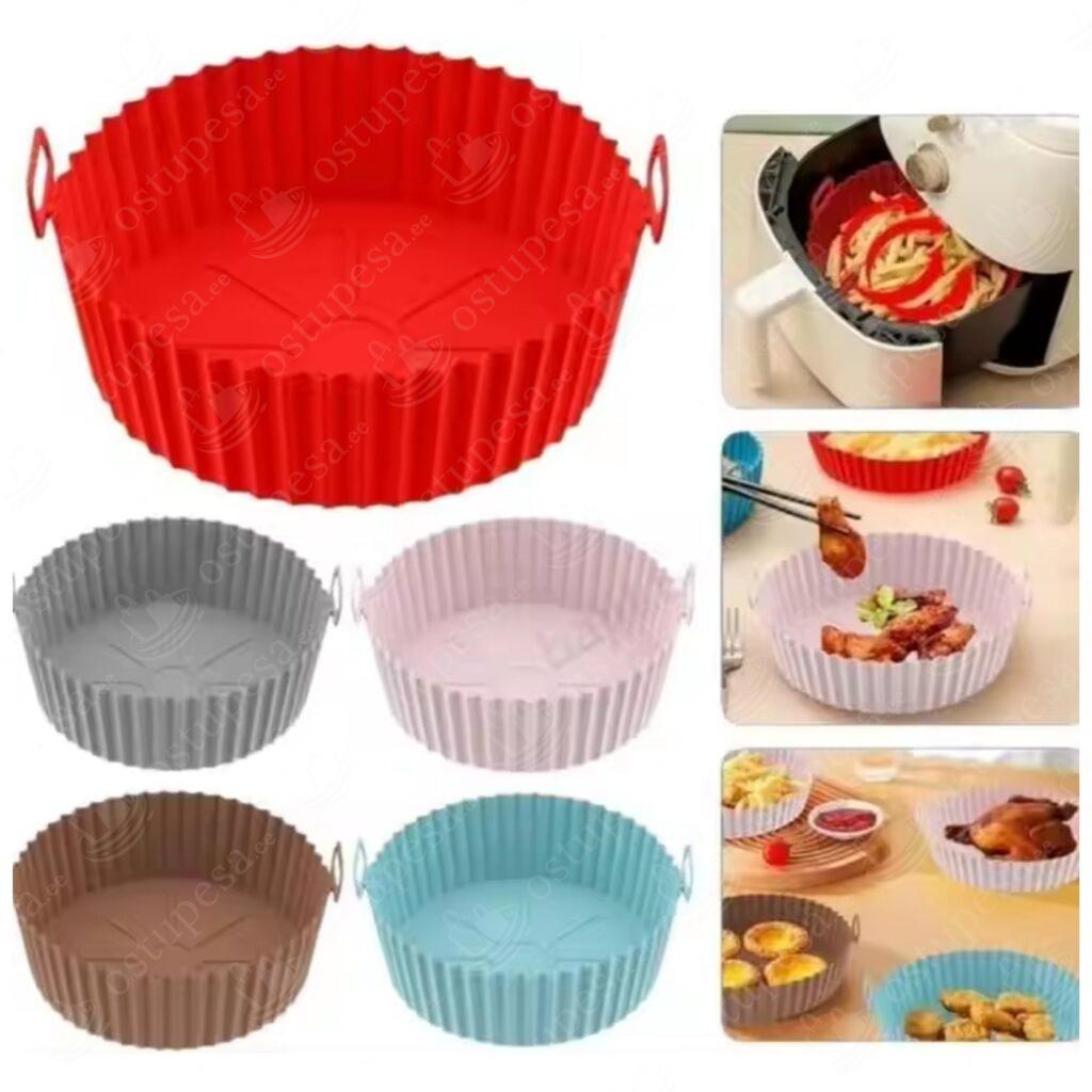 Silikoonist kuumaõhufritüüri vormid, ümmargused, d 20 cm, 2 tk komplektis