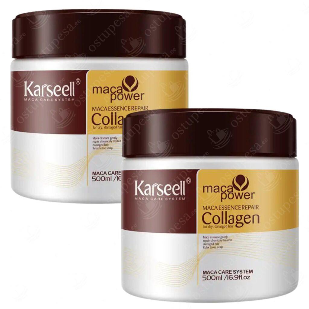 Juuksemask kollageeniga, 500 ml, Karseell, 2 tk komplektis