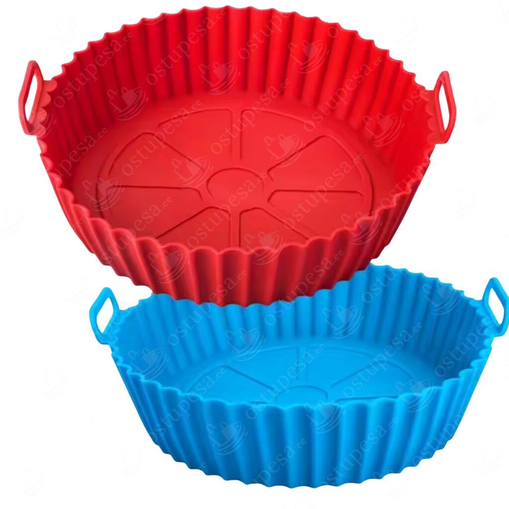 Silikoonist kuumaõhufritüüri vormid, ümmargused, d 20 cm, 2 tk komplektis