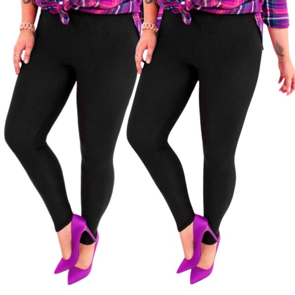 Soojendusega retuusid, klassikalised mustad, 2 paari komplektis