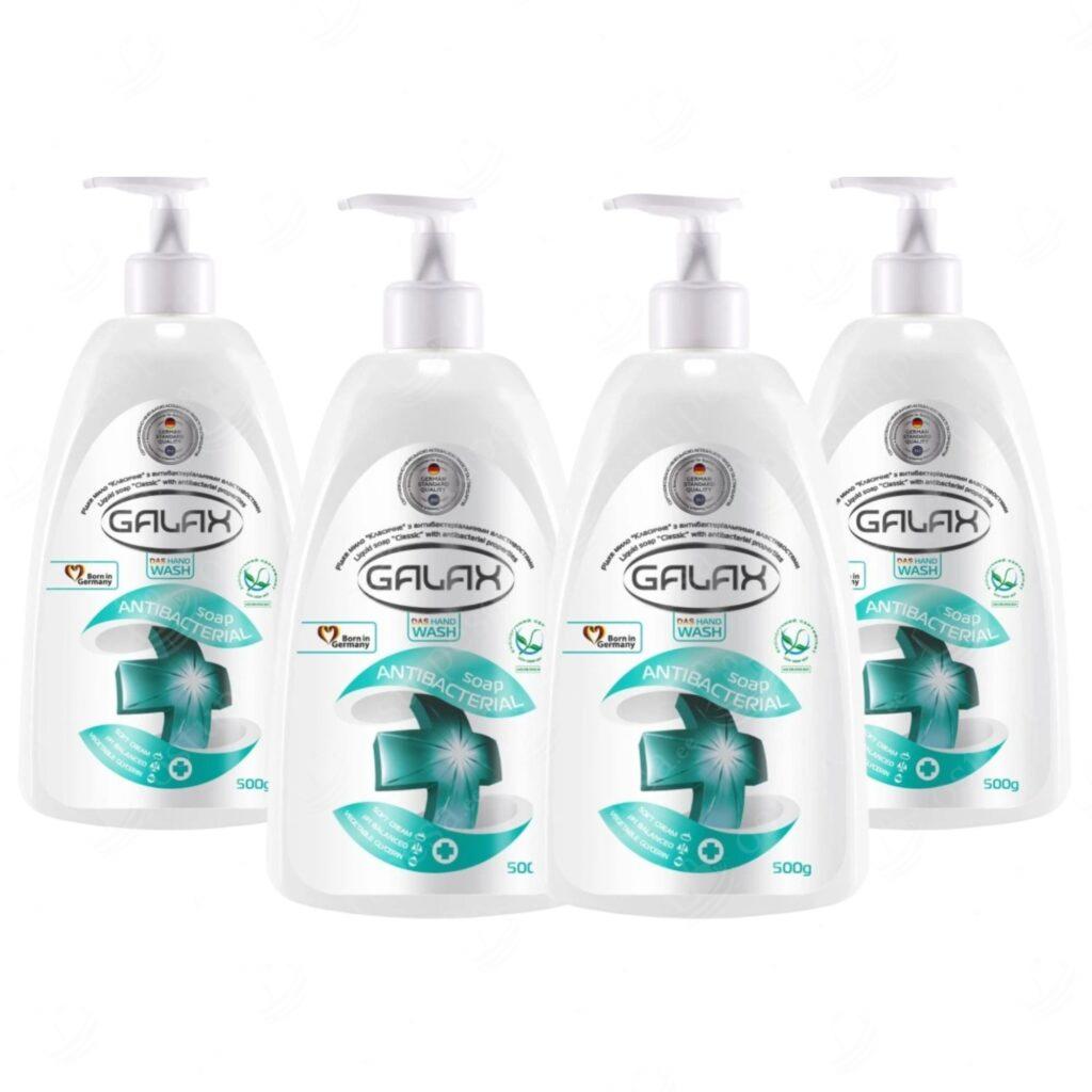 Antibakteriaalne vedelseep, 500 g, Galax, 4 tk komplektis
