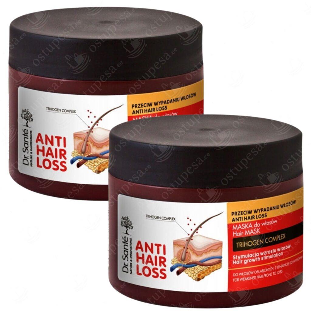 Juuksekasvu soodustav juuksemask, 300 ml, Dr. Sante, 2 tk komplektis