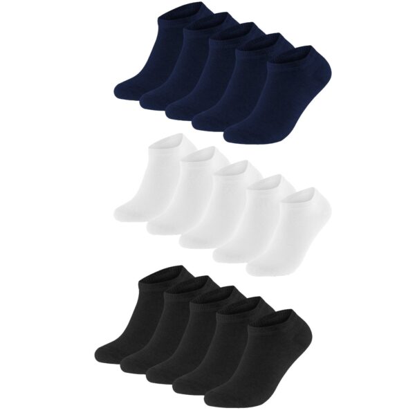 Madalad sokid, 5 paari pakis, 3 erinevat pakki komplektis