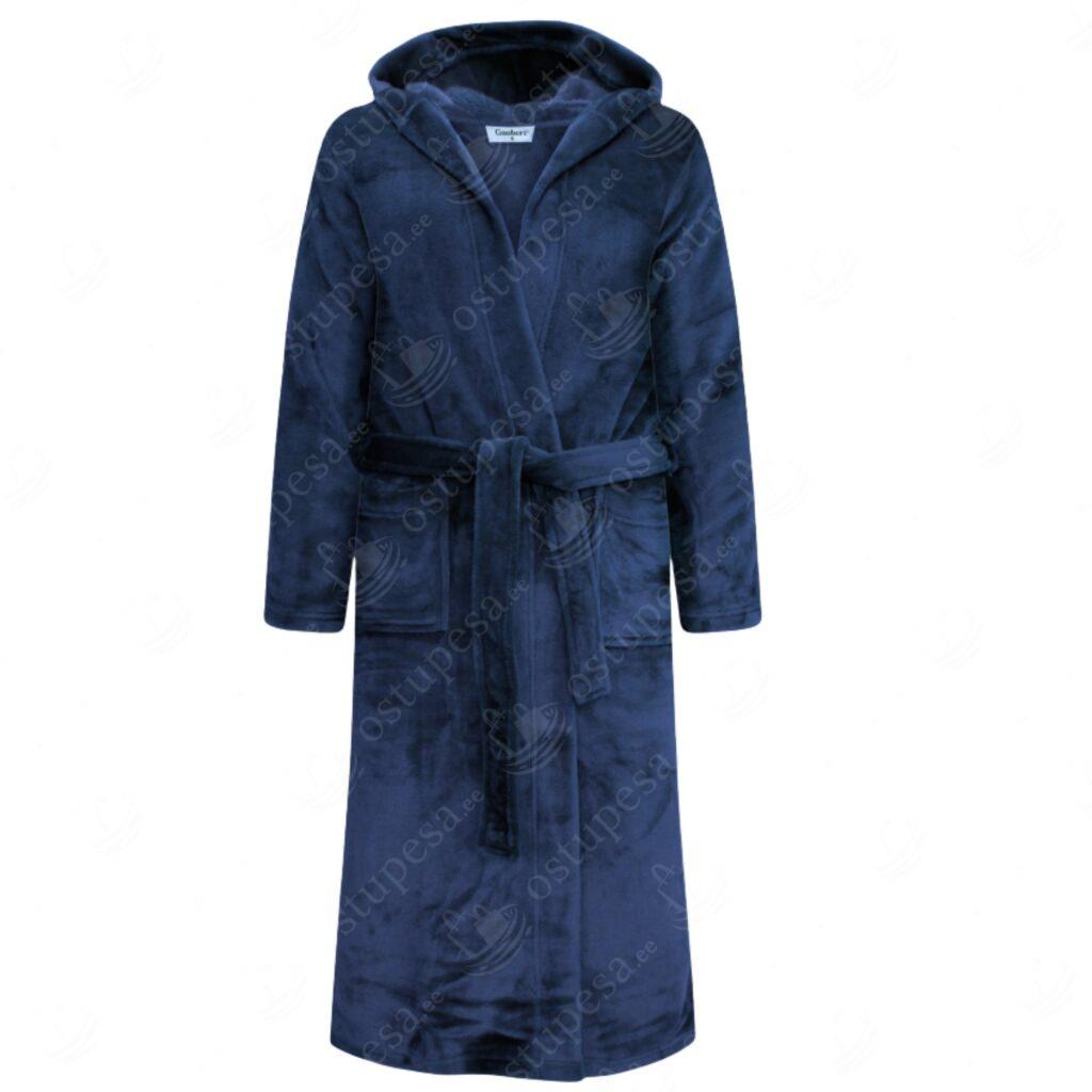 Hommikumantel kapuutsi ja vööga, fliisist