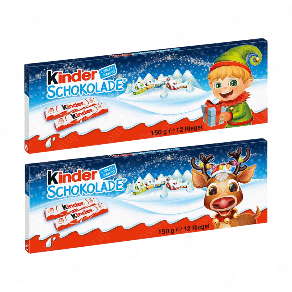 Piimašokolaad piimatäidisega Kinder, 150 grammi, 2 pakki komplektis