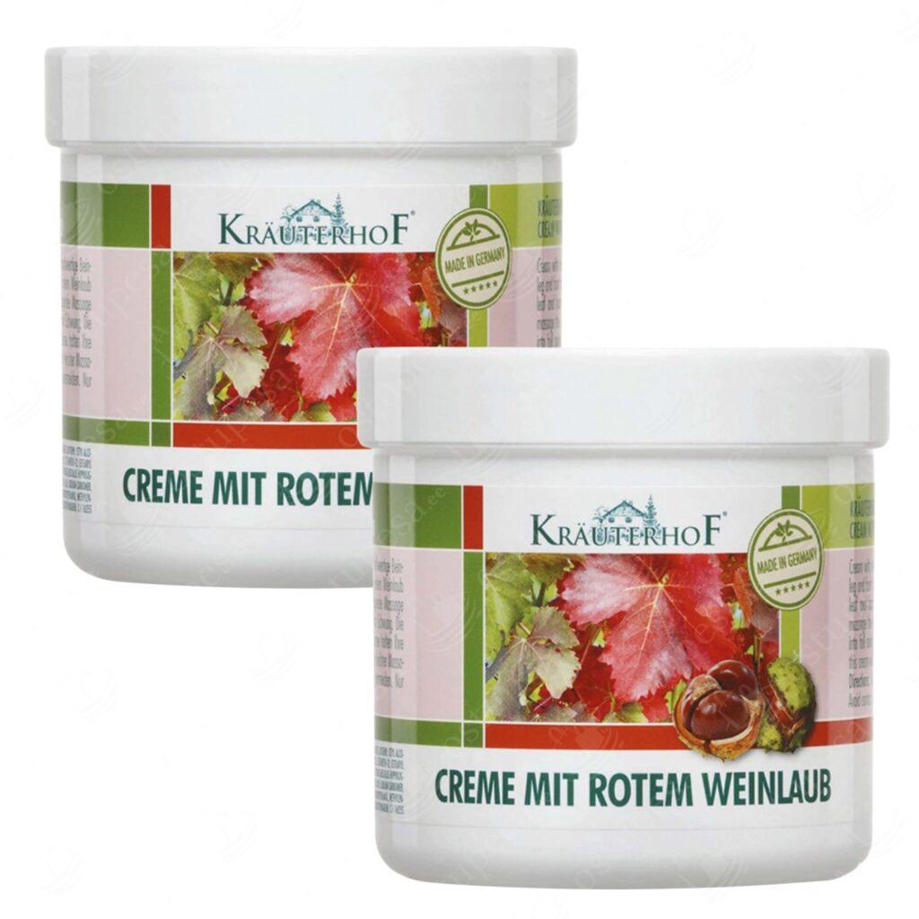 Punase viinapuu ja hobukastani kreem jalgadele, 250 ml, Kräuterhof, 2 tk komplektis