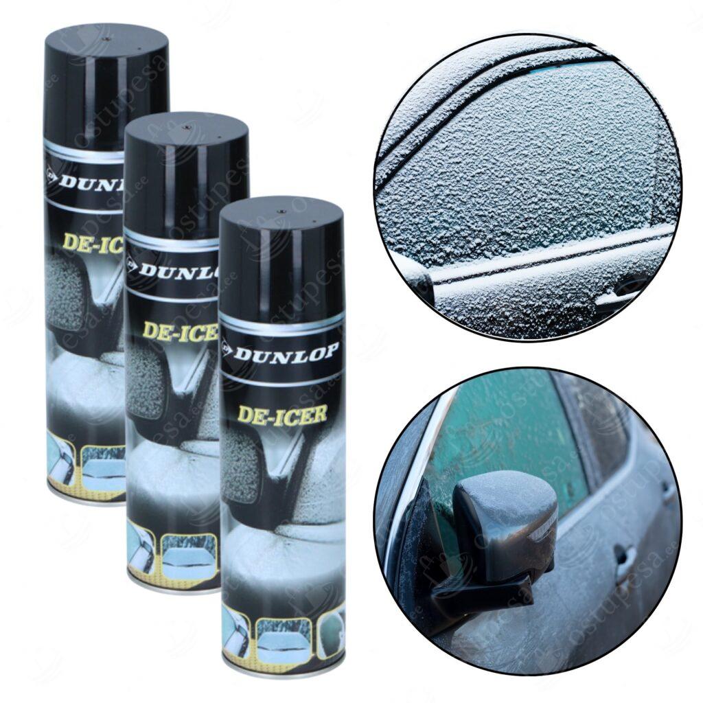 Autoklaasi jääsulataja, 600 ml, Dunlop De-Icer, 3 tk komplektis