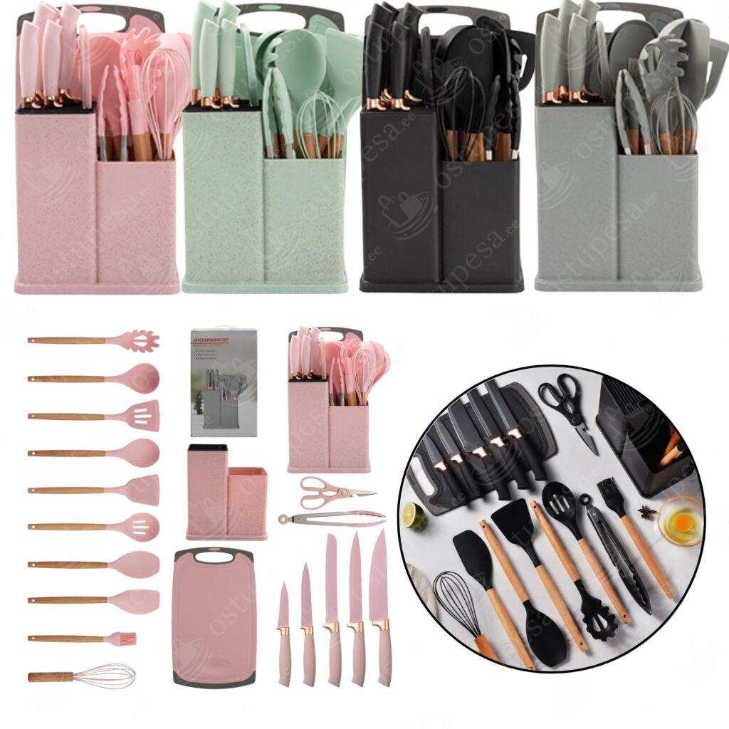 19-osaline köögitarvikute komplekt
