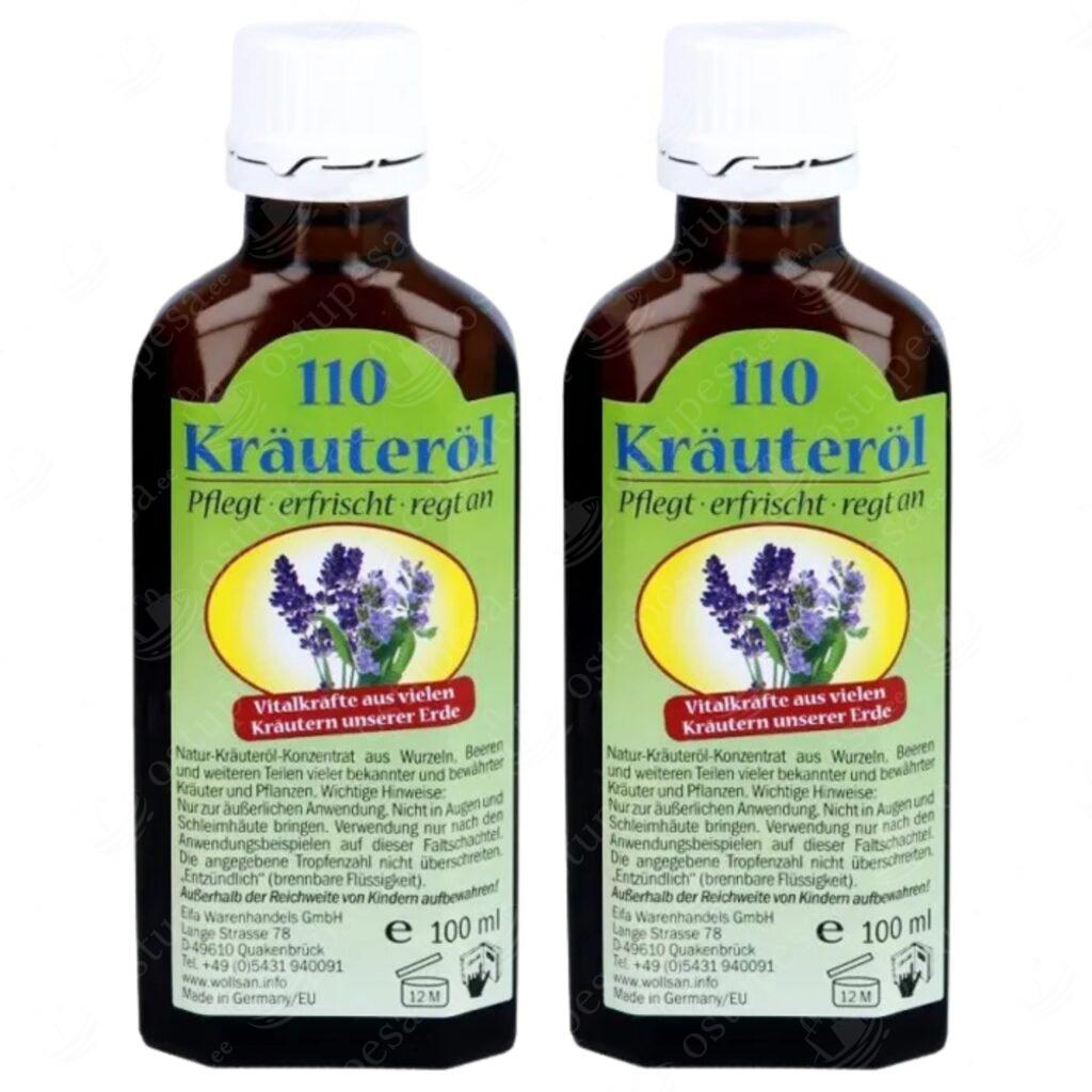 110 taimega looduslik õli, 100 ml, Kräuteröl, 2 tk komplektis