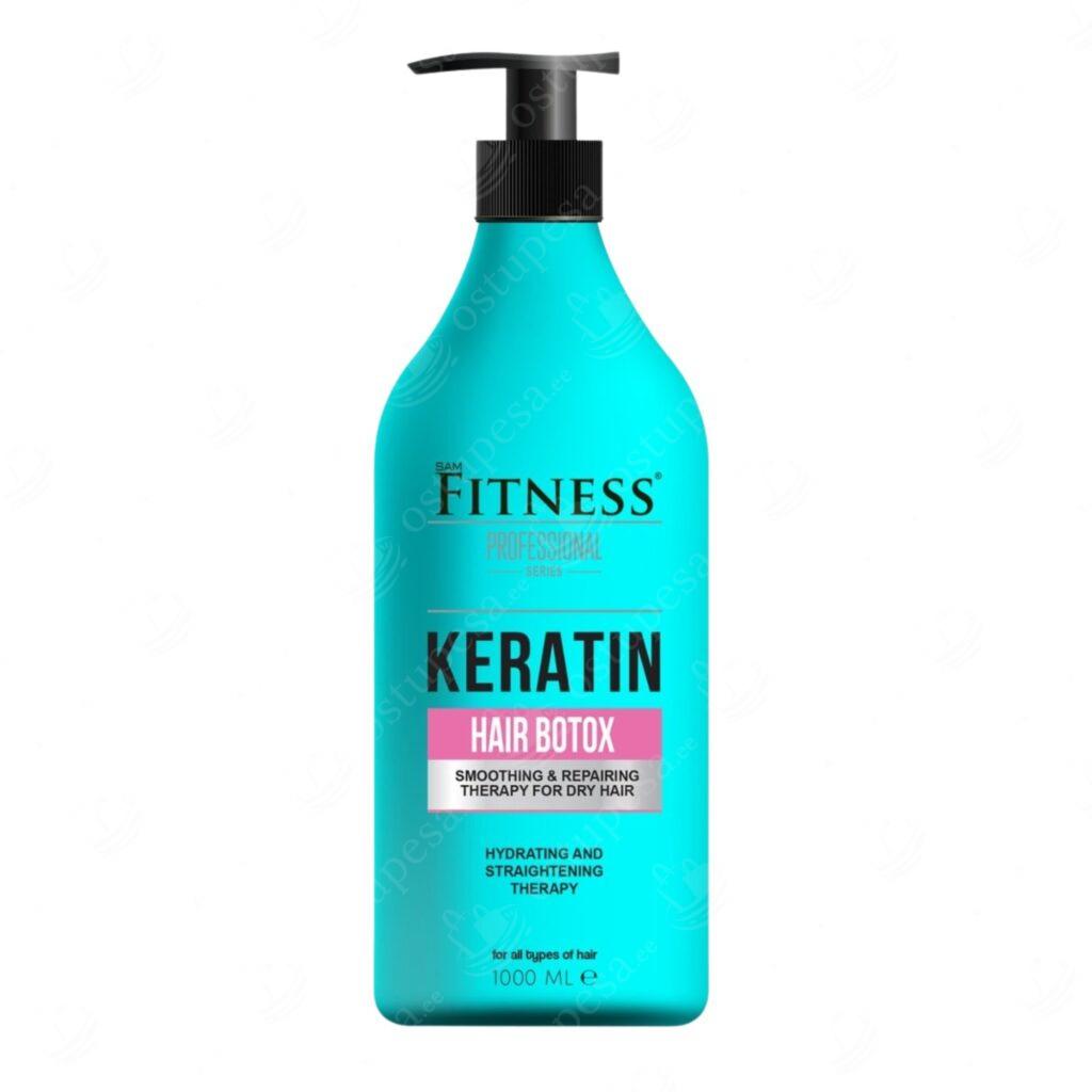 Juuksehooldusmask Keratin Hair Botox, 1000 ml, Fitness Professional