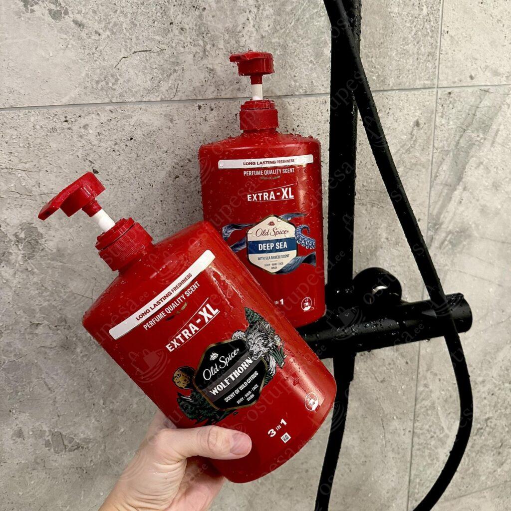 Old Spice 3-ühes dušigeel meestele, 1000 ml, 2 erinevat komplektis