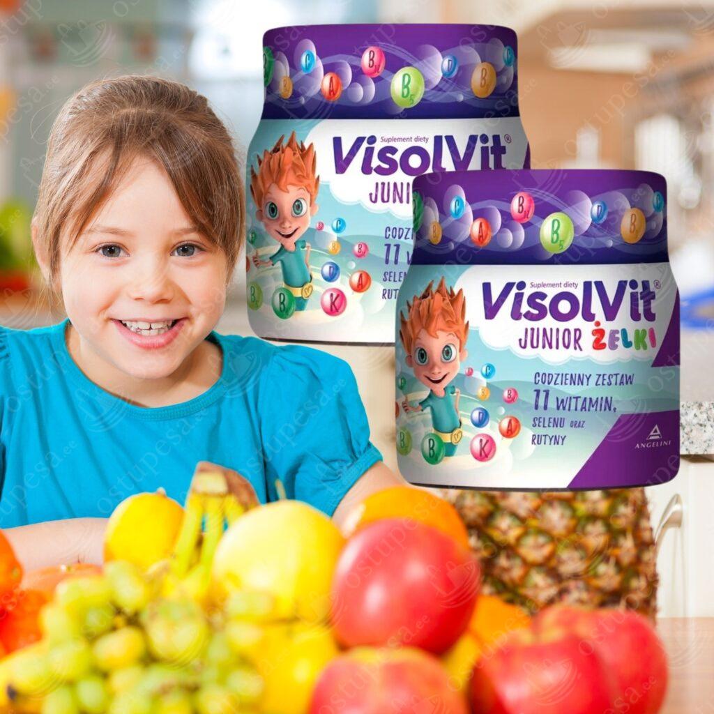 Toidulisand, vitamiinid lastele, VisolVit Junior, 2 purki komplektis