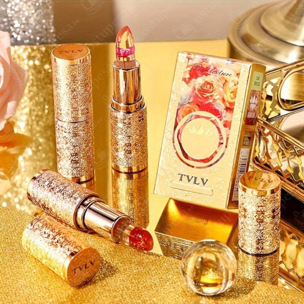 Värvimuutvad huulepalsamid, lilleõiega, 3 tk komplektis