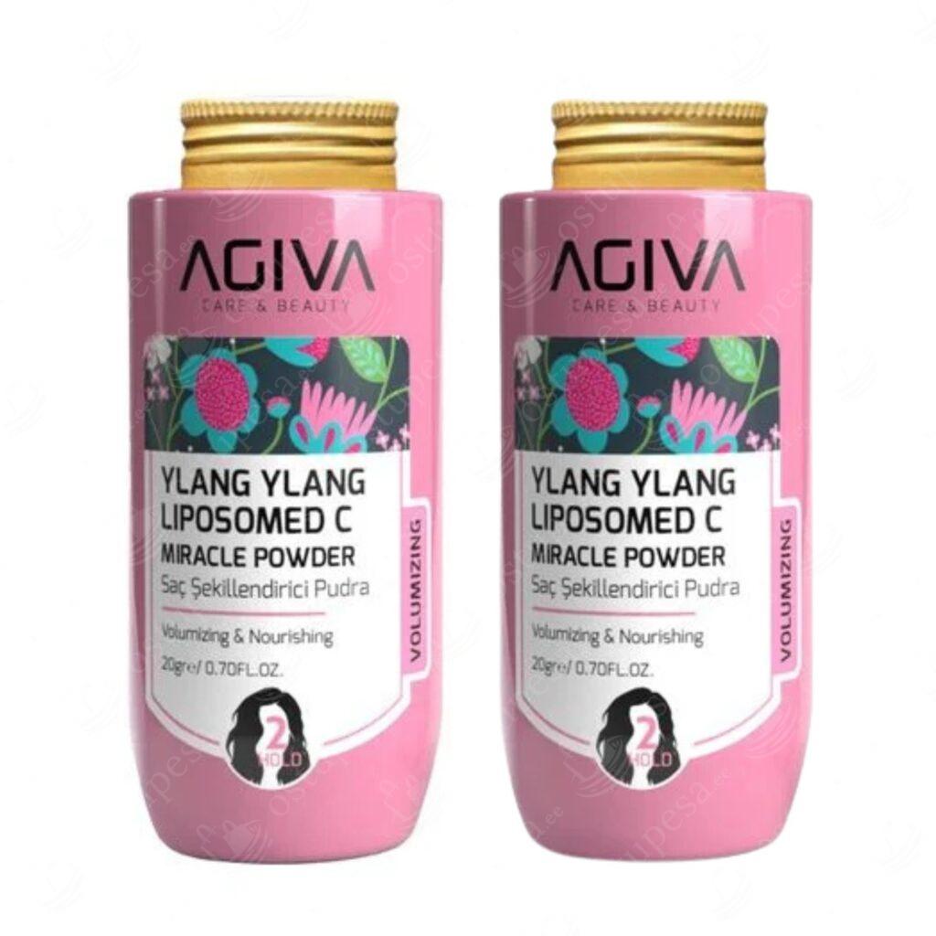 Volüümi andev juuksepuuder, 20 g, Agiva, 2 tk komplektis