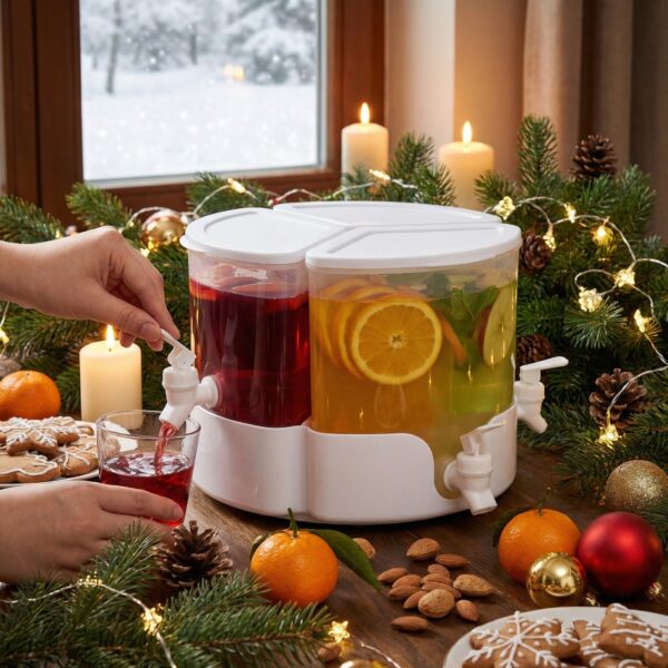 3-osaline joogikanistrite komplekt kraanidega, 5,2 L