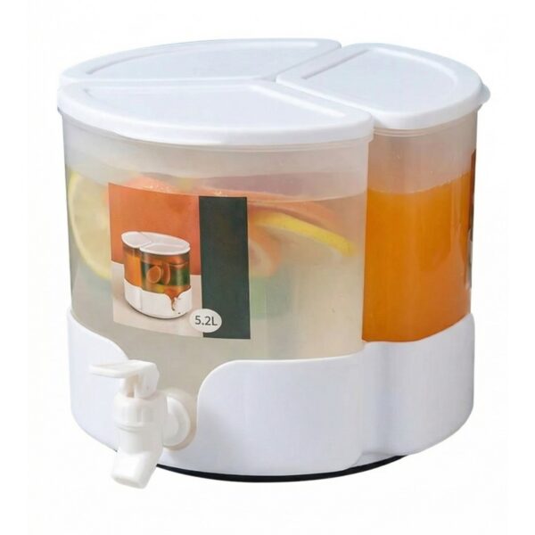 3-osaline joogikanistrite komplekt kraanidega, 5,2 L