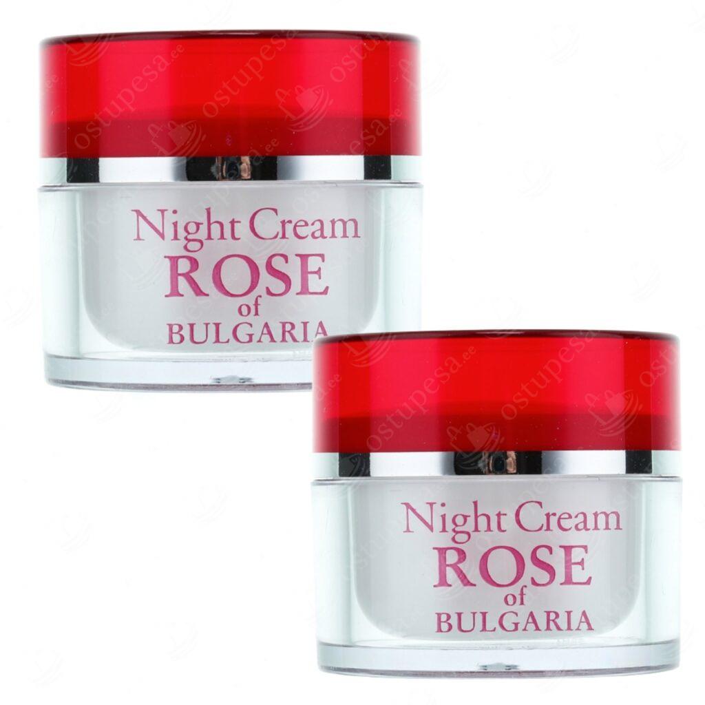 2-osaline komplekt päeva- ja öökreem roosiõliga, Bulgaria Rose, 2 x 50 ml