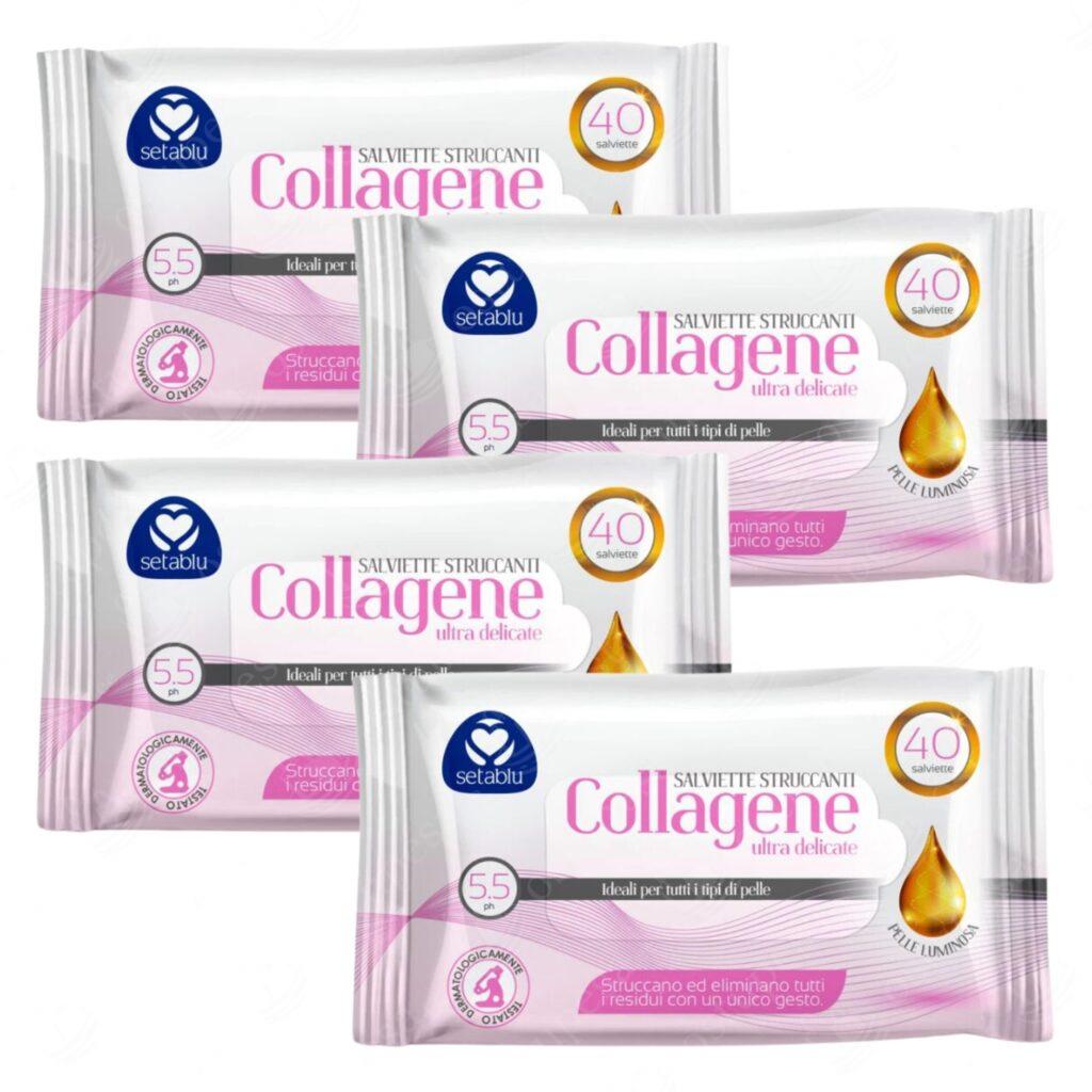 Niisked salvrätikud kollageeniga, 4 pakki komplektis